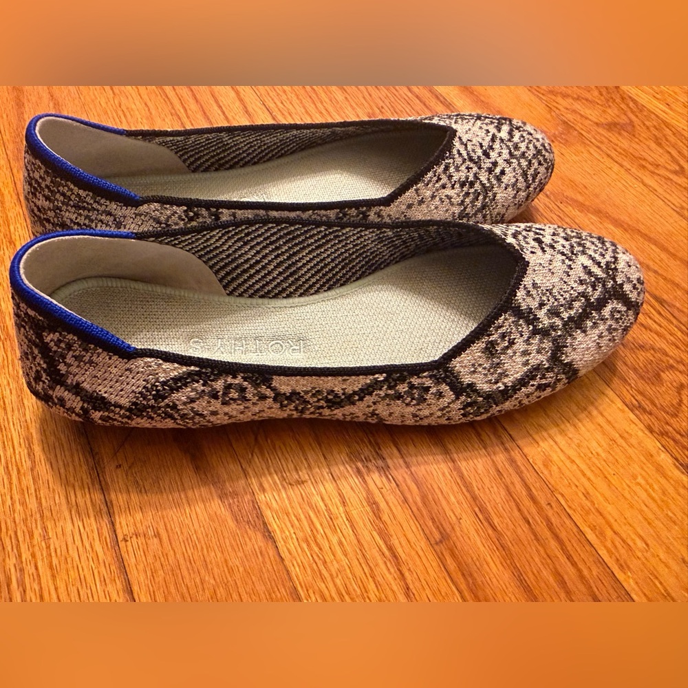 Rothy's The Flat Round Toe Knit Python Ballet Sho… - image 8